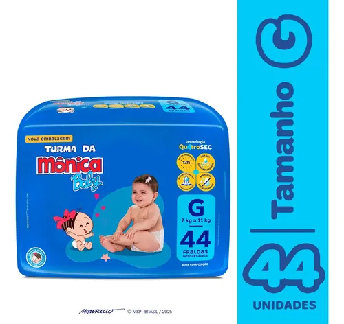 Fralda Turma Da Mônica Baby Mega