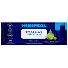 Toalhas Umedecidas Higifral 25cm x 20cm com