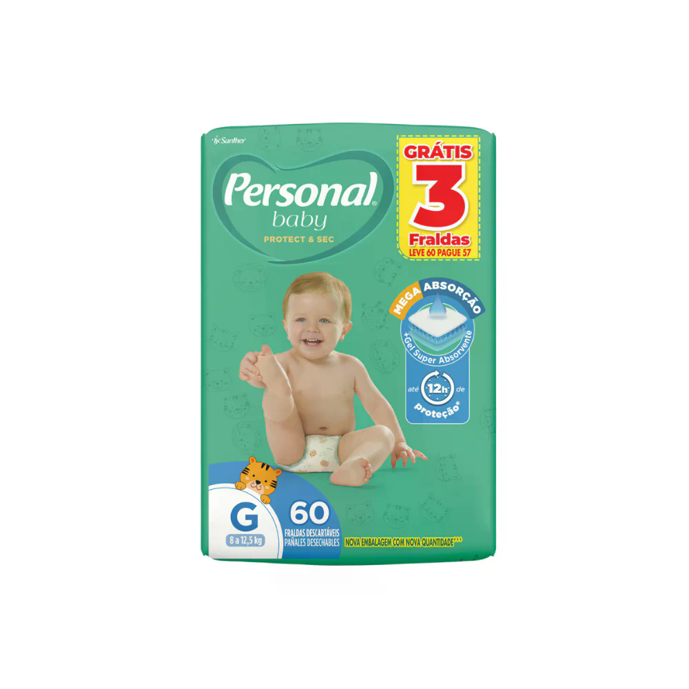 Fralda Infantil Personal Baby Protect & Sec Hiper