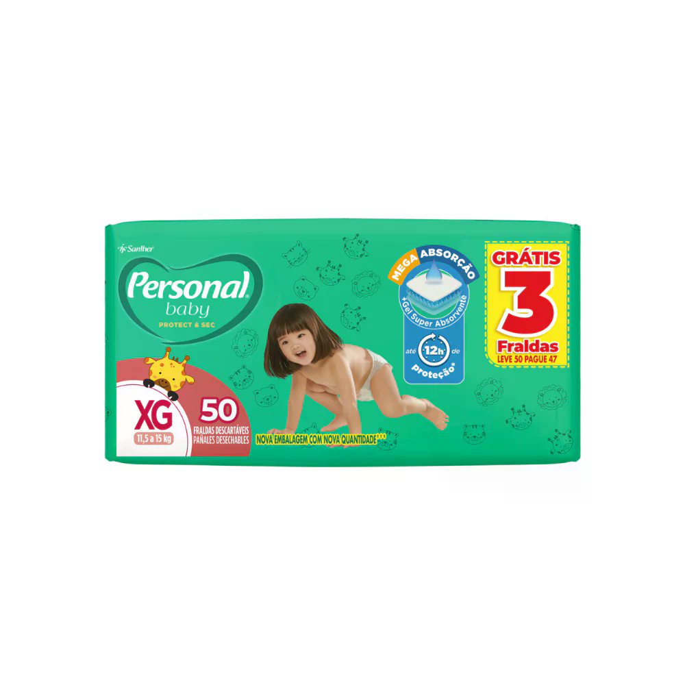 Fralda Infantil Personal Baby Protect & Sec Hiper