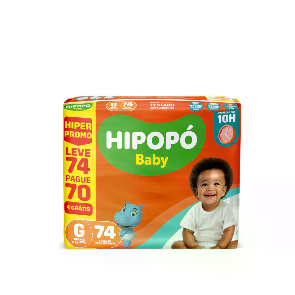 Fralda Infantil Hipopó Baby Hiper