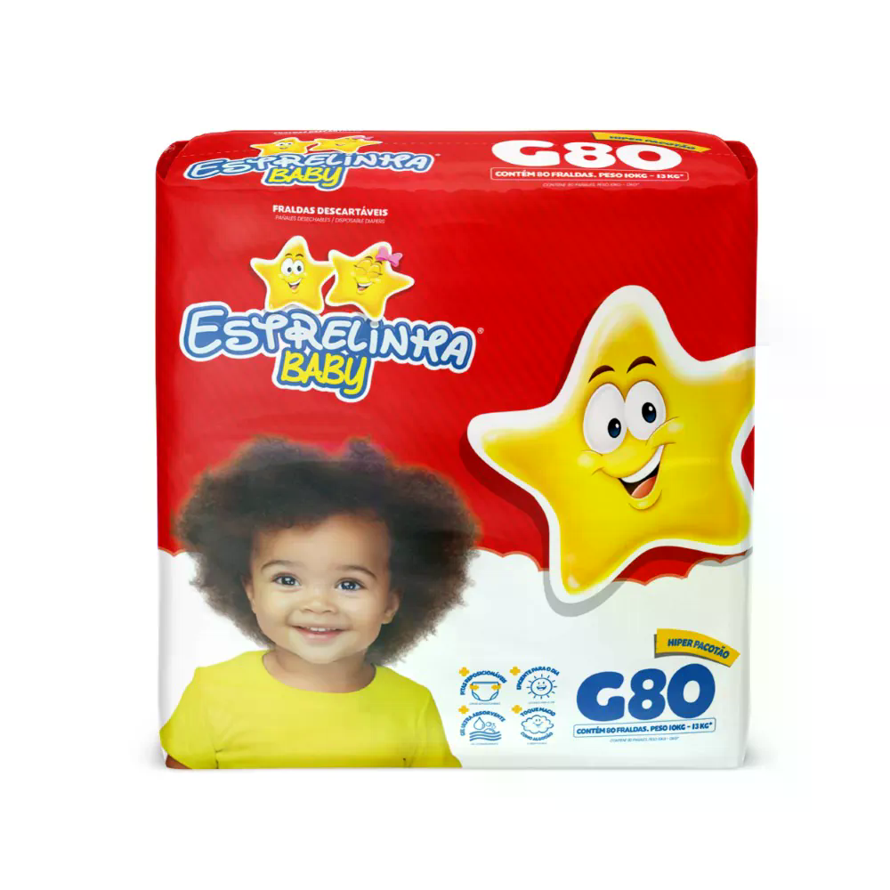 Fralda Infantil Estrelinha Hiper