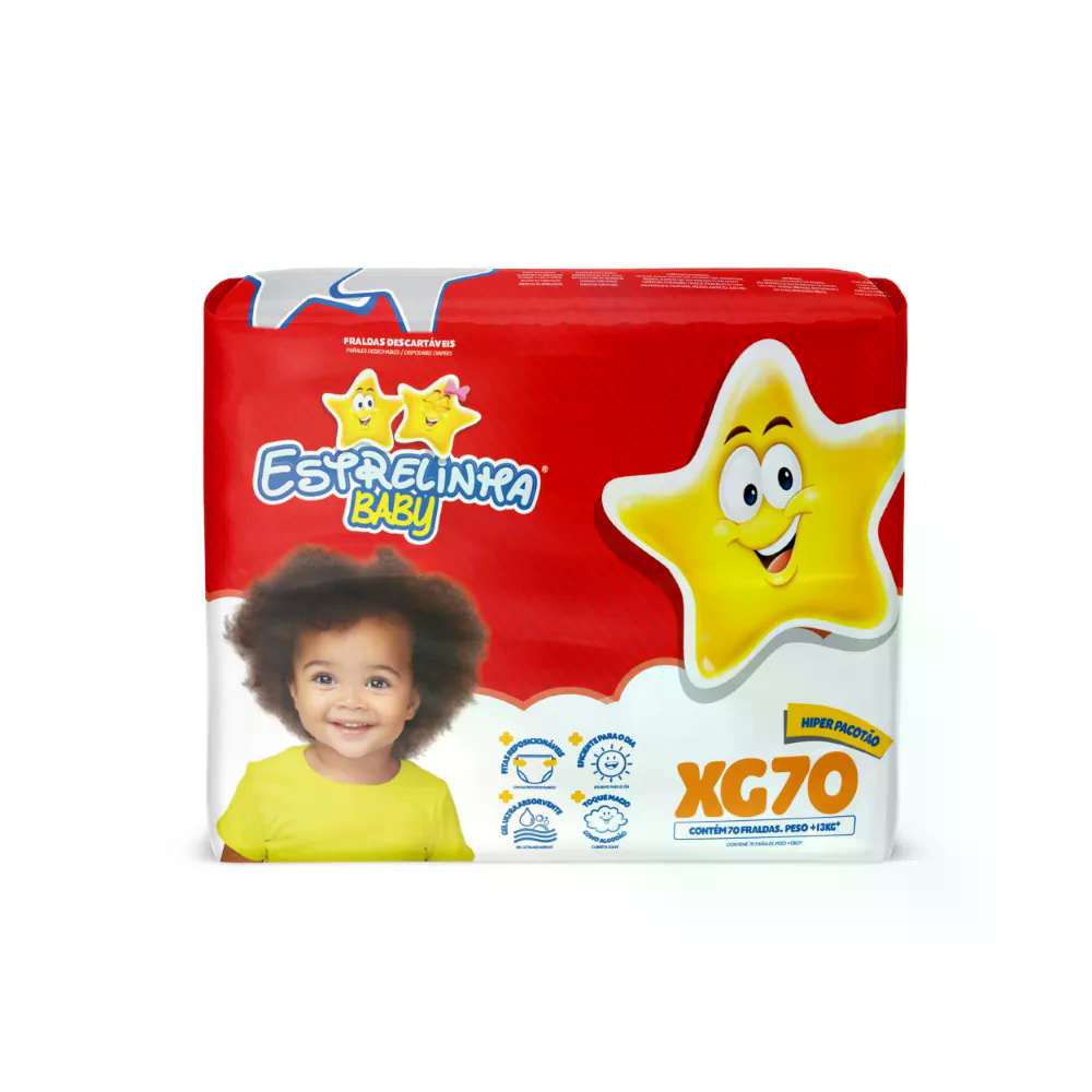 Fralda Infantil Estrelinha Hiper
