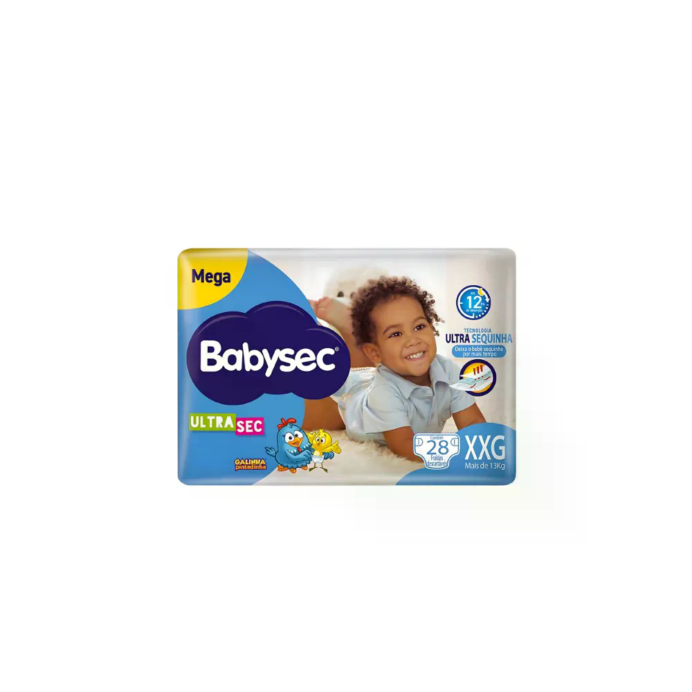 Fralda Infantil Babysec Galinha Pintadinha Mega