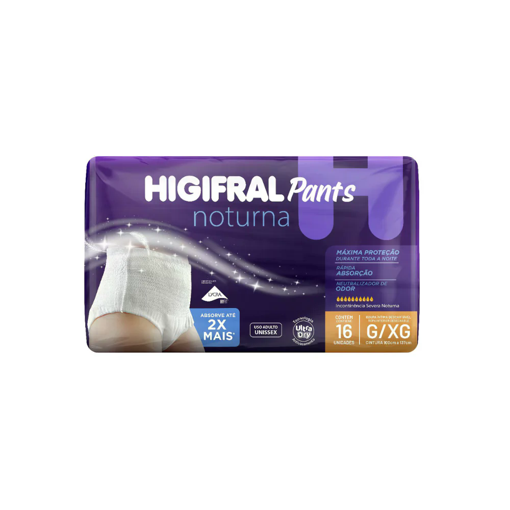 Fralda Adulto Higifral Noturna Pants Mega