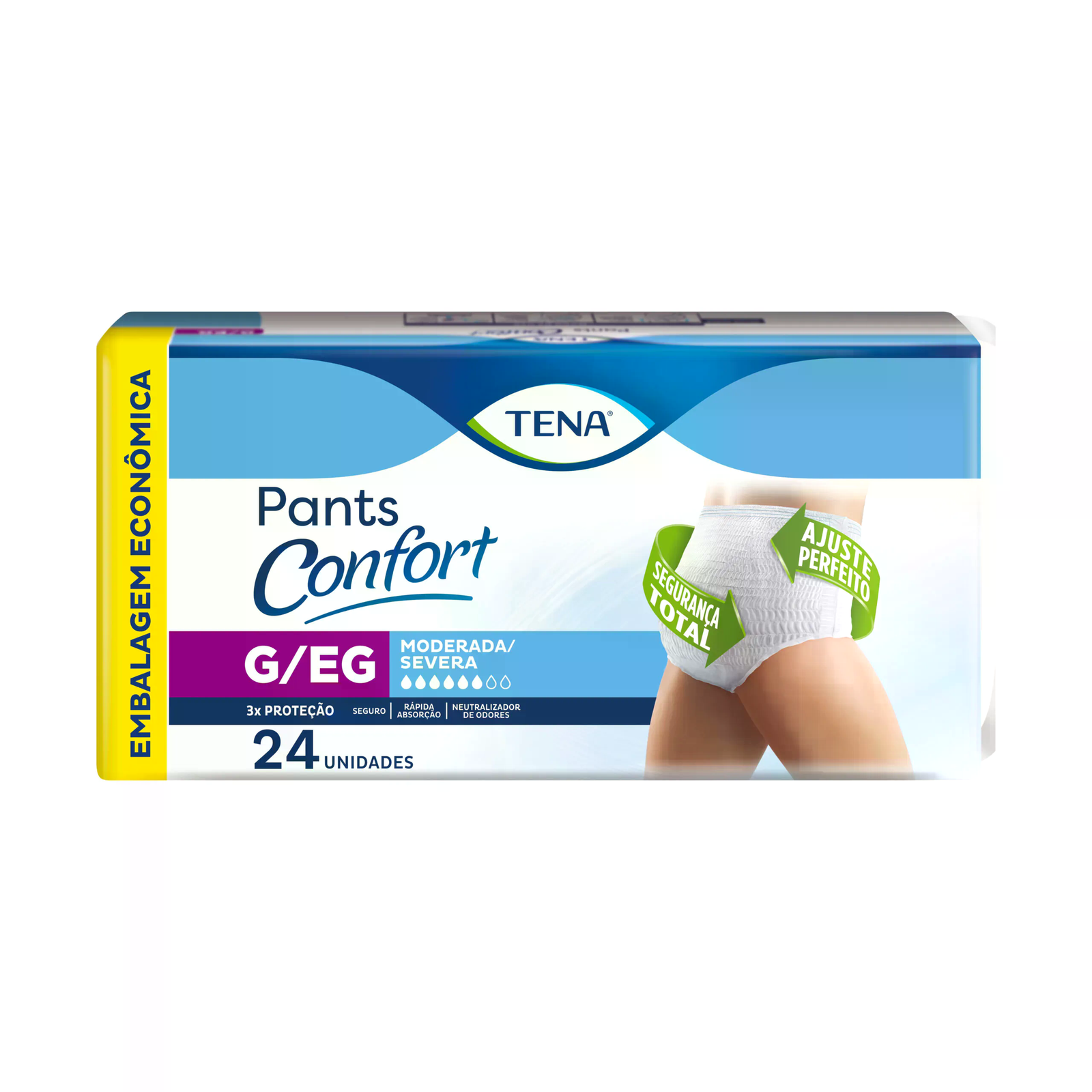 Tena Pants Confort Pacote c/24 unidades