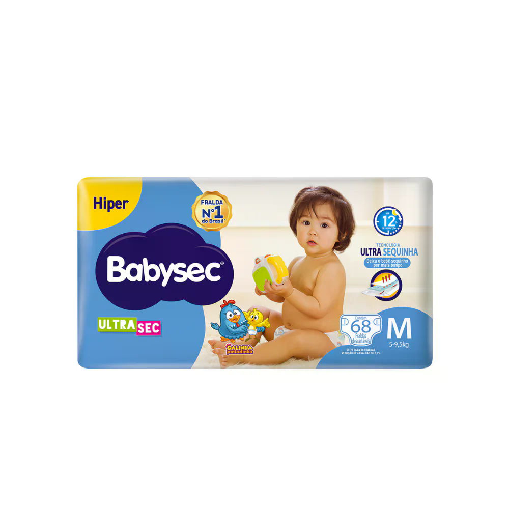 Fralda Infantil Babysec Galinha Pintadinha Hiper